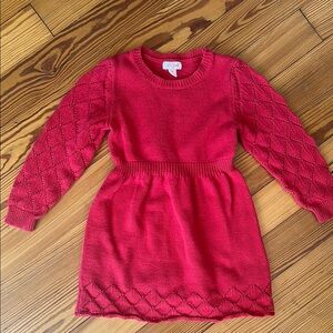 Cat & Jack Red Shimmer Knit Kids Dress 5T